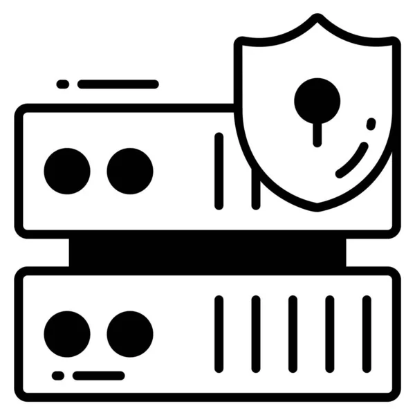 Ikona Wektora Bezpieczeństwa Danych Ilustracja Grafiki Projektowania Stron Internetowych — Wektor stockowy