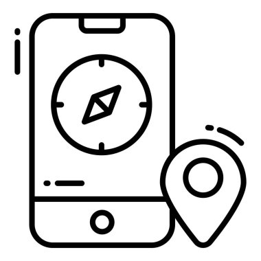 Mobil Navigasyon simgesi ile ilgili Harita konumu ve navigasyon çizgisi simgesi. Trafik ve seyahat vektörü simgesi.