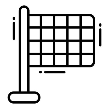 Bayrak simgesi ile ilgili harita konumu ve navigasyon çizgisi simgesi. Trafik ve seyahat vektörü simgesi.