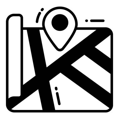 Harita Konumu simgesi ilgili Harita konumu ve navigasyon simgesi siyah simgesi. Trafik ve seyahat vektörü simgesi.