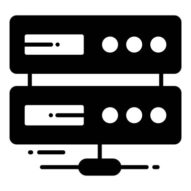 veri tabanı, koruma ve güvenlik vektör simgeleri siber bilgisayar ağı iş veri teknolojisini ayarladı