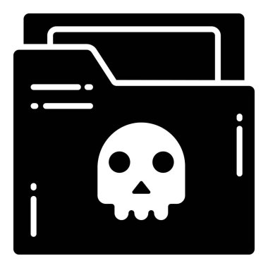 Hasarlı Dizin, Koruma ve Güvenlik vektör simgeleri siber bilgisayar ağı iş veri teknolojisini ayarladı