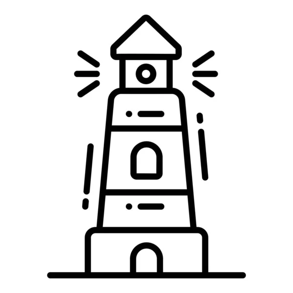 Das Leuchtturmsymbol Bezieht Sich Auf Den Standort Der Karte Und — Stockvektor