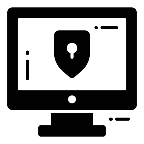 Anzeige Schutz Und Sicherheit Vektorsymbole Setzen Cyber Computer Netzwerk Business — Stockvektor