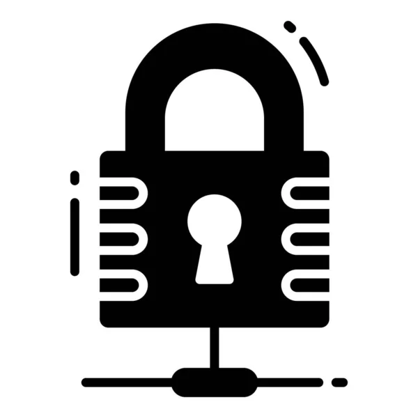 Ícones Vetor Bloqueio Proteção Segurança Rede Conjunto Cibernética Tecnologia Dados — Vetor de Stock