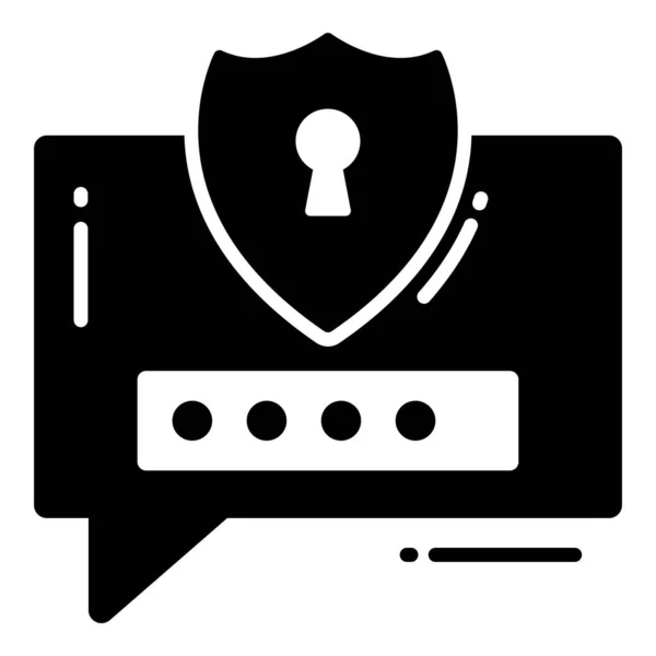 Secure Chat Protection Security Vector Icons Set Cyber Computer Network — Stockový vektor