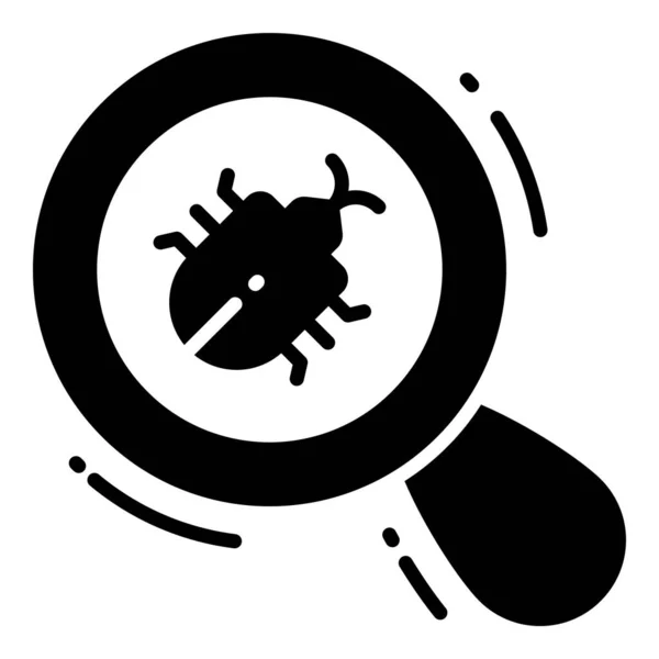 Bug Recherche Protection Icônes Vectorielles Sécurité Définir Cyber Informatique Réseau — Image vectorielle