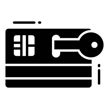 ATM Kartı, Koruma ve Güvenlik vektör simgeleri siber bilgisayar ağı veri teknolojisini ayarladı