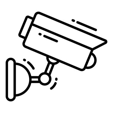 CCTV Kamera, Koruma ve Güvenlik vektör simgeleri siber bilgisayar ağı iş veri teknolojisini ayarlayın