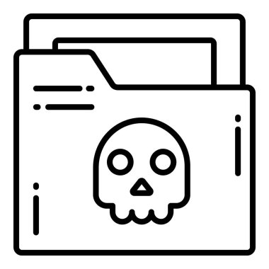 Hasarlı Dizin, Koruma ve Güvenlik vektör simgeleri siber bilgisayar ağı iş veri teknolojisini ayarladı