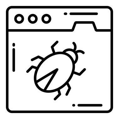 Web sitesi Virüsü, Koruma ve Güvenlik vektör simgeleri siber bilgisayar ağı iş veri teknolojisini ayarladı