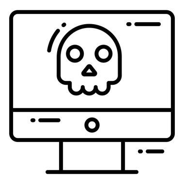 Virüs, Koruma ve Güvenlik vektör simgeleri siber bilgisayar ağı iş veri teknolojisini ayarladı