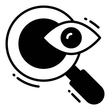 Görsel Arama, Koruma ve Güvenlik vektör simgeleri siber bilgisayar ağı iş veri teknolojisini ayarladı