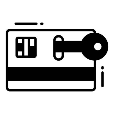 ATM Kart Koruma ve güvenlik vektör simgeleri siber bilgisayar ağı veri teknolojisini ayarladı