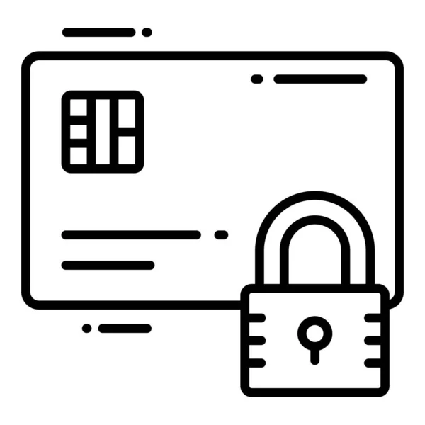 Ícones Vetor Cartão Crédito Proteção Segurança Definem Tecnologia Dados Negócios — Vetor de Stock