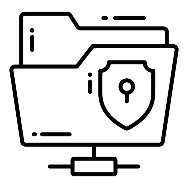 Netzwerksicherheit Schutz Und Sicherheitsvektorsymbole Setzen Cyber Computer Netzwerk Business Datentechnologie — Stockvektor