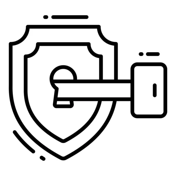Захисні Екрановані Векторні Піктограми Захисту Безпеки Встановлюють Кіберкомп Ютерні Технології — стоковий вектор