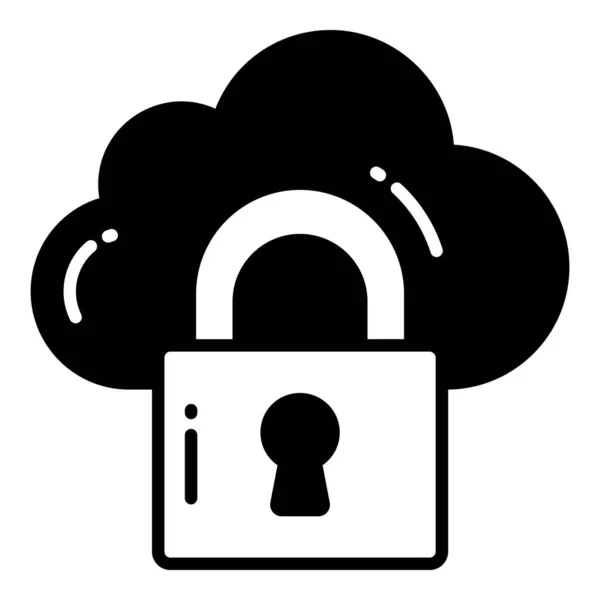Cloud Protection Icônes Vectorielles Sécurité Définir Cyber Informatique Réseau Entreprise — Image vectorielle