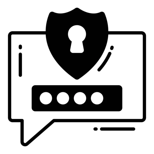 Secure Chat Protection Security Vector Icons Set Cyber Computer Network — Stockový vektor