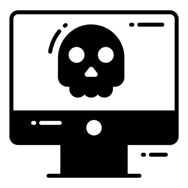 Virus Perlindungan Dan Keamanan Vektor Ikon Mengatur Jaringan Komputer Cyber - Stok Vektor