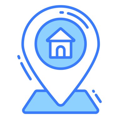 konum modayı simgesi, kabartma biçimi beyaz arkaplanda izole. Web sitenizin tasarımı için sembol, logo, uygulama, UI.