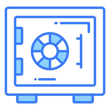 Güvenli kutu simgesi, kabartma biçimi beyaz arkaplanda izole. Web sitenizin tasarımı için sembol, logo, uygulama, UI.