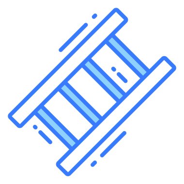 Merdiven modayı simgesi, kabartma biçimi beyaz arkaplanda izole. Web sitenizin tasarımı için sembol, logo, uygulama, UI.