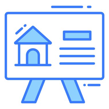 Sunum modayı simgesi, kabartma biçimi beyaz arkaplanda izole. Web sitenizin tasarımı için sembol, logo, uygulama, UI.