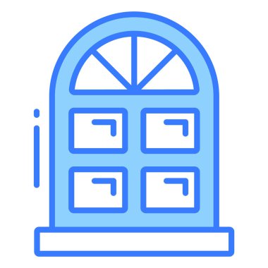 Kapı modayı simgesi, kabartma biçimi beyaz arka planda izole. Web sitenizin tasarımı için sembol, logo, uygulama, UI.