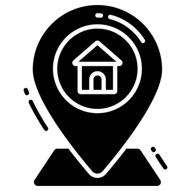 konum modayı simgesi, düz stil beyaz arkaplan üzerinde izole. Web sitenizin tasarımı için sembol, logo, uygulama, UI.