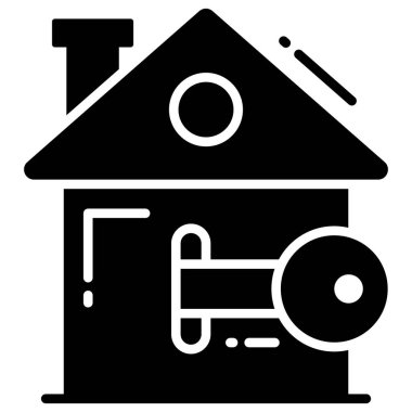 ev anahtarı simgesi, beyaz arka planda izole edilmiş düz stil. Web sitenizin tasarımı için sembol, logo, uygulama, UI.