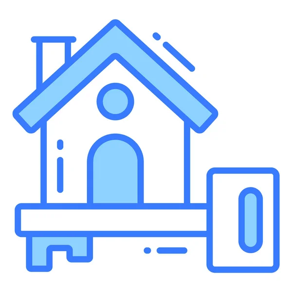 House Key Trendy Icon Glyphh Style Isolated White Background Мбаппе — стоковый вектор