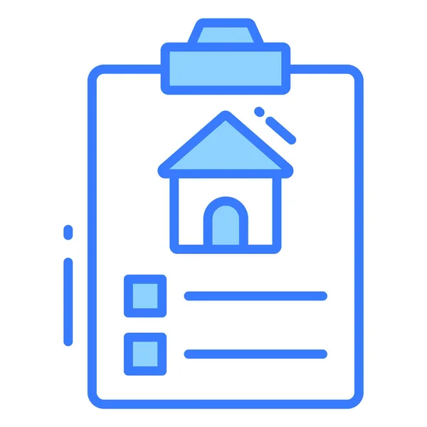 Hypothekenhaus Trendige Ikone Glyphen Stil Isoliert Auf Weißem Hintergrund Symbol — Stockvektor
