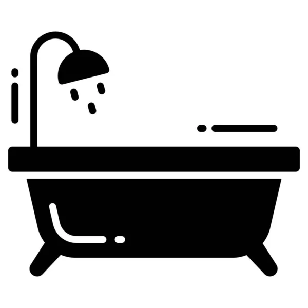 浴槽のトレンディーなアイコンは フラットスタイルの白い背景に隔離された ウェブサイトのデザイン アプリ Uiのシンボル — ストックベクタ