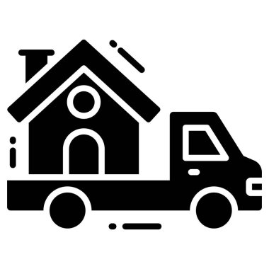 Beyaz arka planda izole edilmiş, hareketli ev ikonu. Web sitenizin tasarımı için sembol, logo, uygulama, UI.