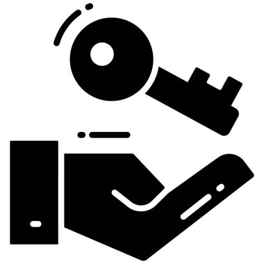 El modası simgesindeki anahtar, beyaz arkaplanda izole edilmiş düz stil. Web sitenizin tasarımı için sembol, logo, uygulama, UI.