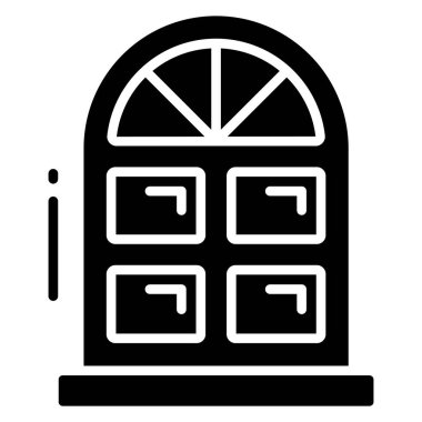 Kapı modayı simgesi, beyaz arka planda izole edilmiş düz stil. Web sitenizin tasarımı için sembol, logo, uygulama, UI.