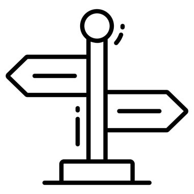 Yönlendirici simge, satır biçimi beyaz arkaplanda izole. Web sitenizin tasarımı için sembol, logo, uygulama, UI.