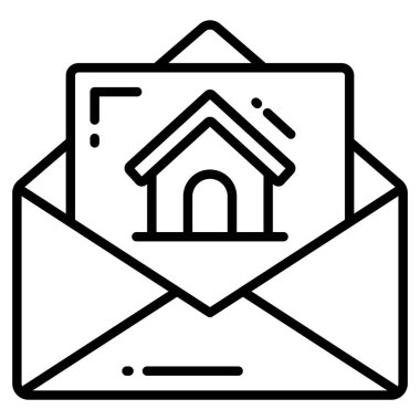 posta modayı simgesi, satır biçimi beyaz arkaplanda izole edildi. Web sitenizin tasarımı için sembol, logo, uygulama, UI.