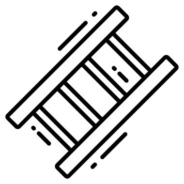 Merdiven modayı simgesi, beyaz arkaplanda izole edilmiş çizgi biçimi. Web sitenizin tasarımı için sembol, logo, uygulama, UI.