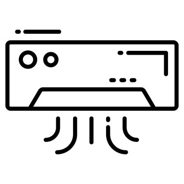 Klima modası simgesi, beyaz arka planda izole edilmiş çizgi tarzı. Web sitenizin tasarımı için sembol, logo, uygulama, UI.