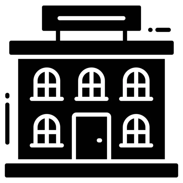 Житловий Будинок Модна Ікона Плоский Стиль Ізольований Білому Тлі Символ — стоковий вектор