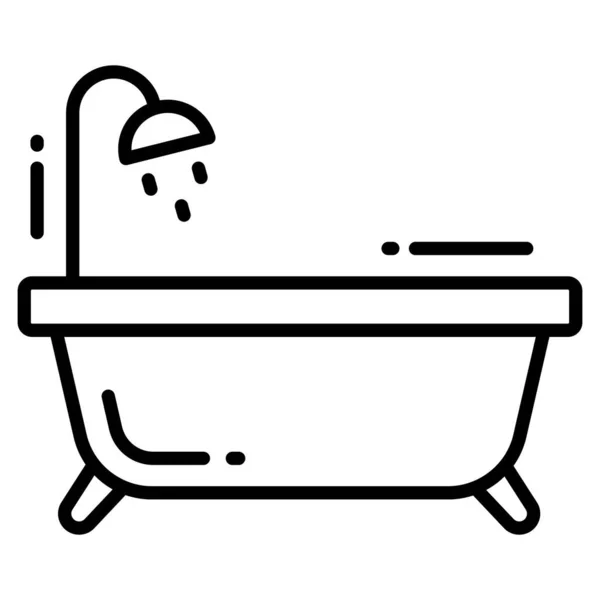 浴槽トレンディーなアイコン 白い背景に隔離されたラインスタイル ウェブサイトのデザイン アプリ Uiのシンボル — ストックベクタ