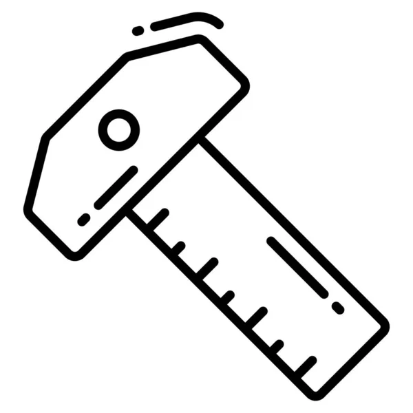 Zentimeter Lineal Trendiges Symbol Linienstil Isoliert Auf Weißem Hintergrund Symbol — Stockvektor
