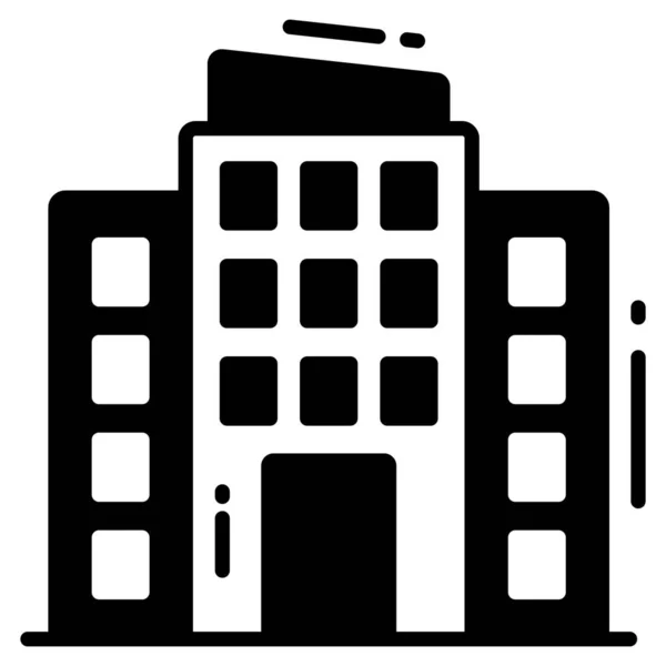 Διαμέρισμα Μοντέρνο Εικονίδιο Glyph Στυλ Απομονώνονται Λευκό Φόντο Σύμβολο Για — Διανυσματικό Αρχείο