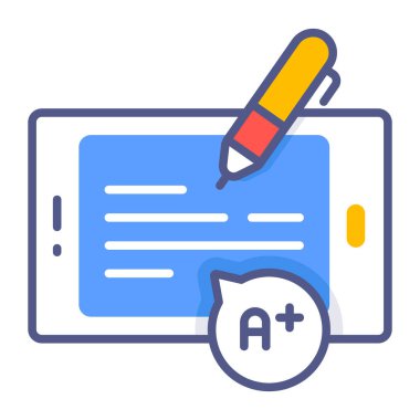 Notlar, öğrenme, modern kavramlar düz tasarım, kaliteli vektör çizimi konsepti. Vektör simgesi.