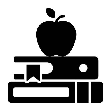 Kitaplar, kütüphane, eğitim Modern kavramlar düz tasarım, kaliteli vektör illüstrasyonu konsepti. Vektör simgesi.