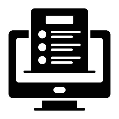 Çevrimiçi test, çevrimiçi eğitim, Modern kavramlar düz tasarım, kaliteli vektör çizimi konsepti. Vektör simgesi.