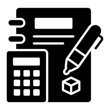 Matematik, modern konseptler düz tasarım, kaliteli vektör çizimi konsepti. Vektör simgesi.