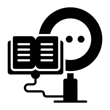 Okuma, arama, modern konseptler düz tasarım, kaliteli vektör çizimi konsepti. Vektör simgesi.